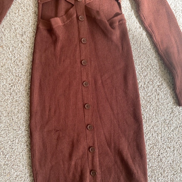 Derek Heart Women’s Long Sleeve Brown Dress Size XL - Picture 4 of 13